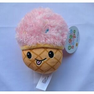 Giggle Scape Pink Ice Cream Clip-On Plush NWT Backpack Bag Charm Fun Cute Food